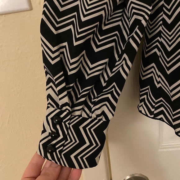 Missoni for Target black and off-white chevron blouse size M - Picture 3 of 6